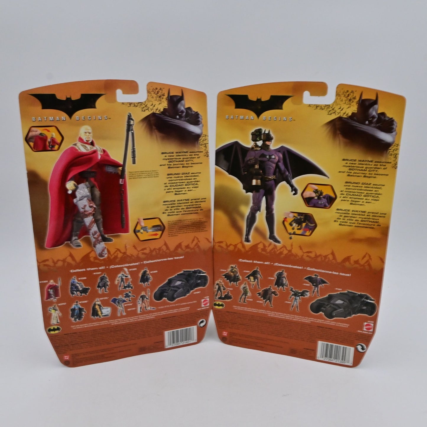 Batman Begins Action Figures Ras Al Ghul & Bomb Blast Batman By Mattel