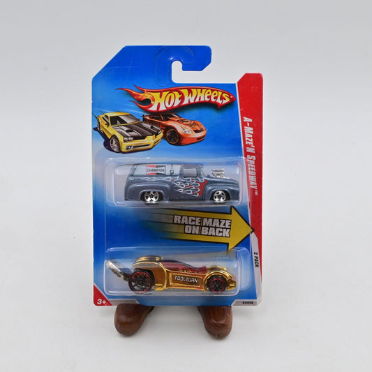 Hot Wheels A-Maze N Speedway 2-Pack Tooligan & '56 Ford F-100 Die-Cast Cars
