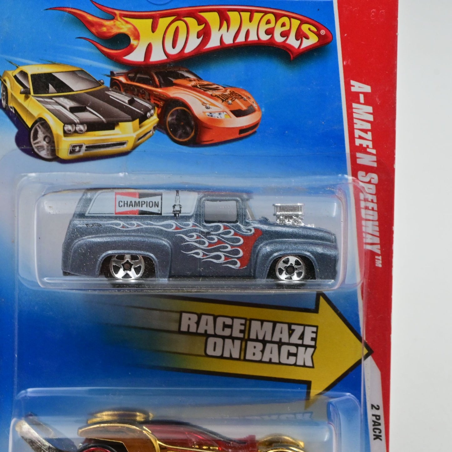 Hot Wheels A-Maze N Speedway 2-Pack Tooligan & '56 Ford F-100 Die-Cast Cars