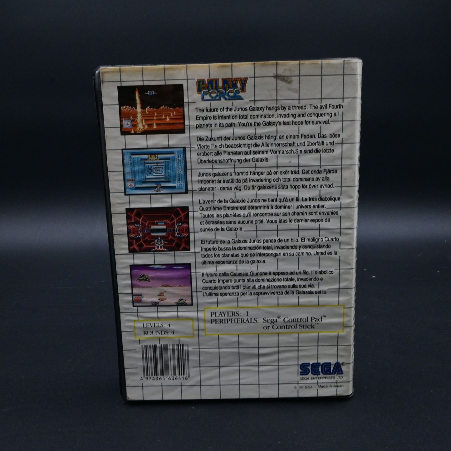 Sega Master System Galaxy Force Arcade Game Box
