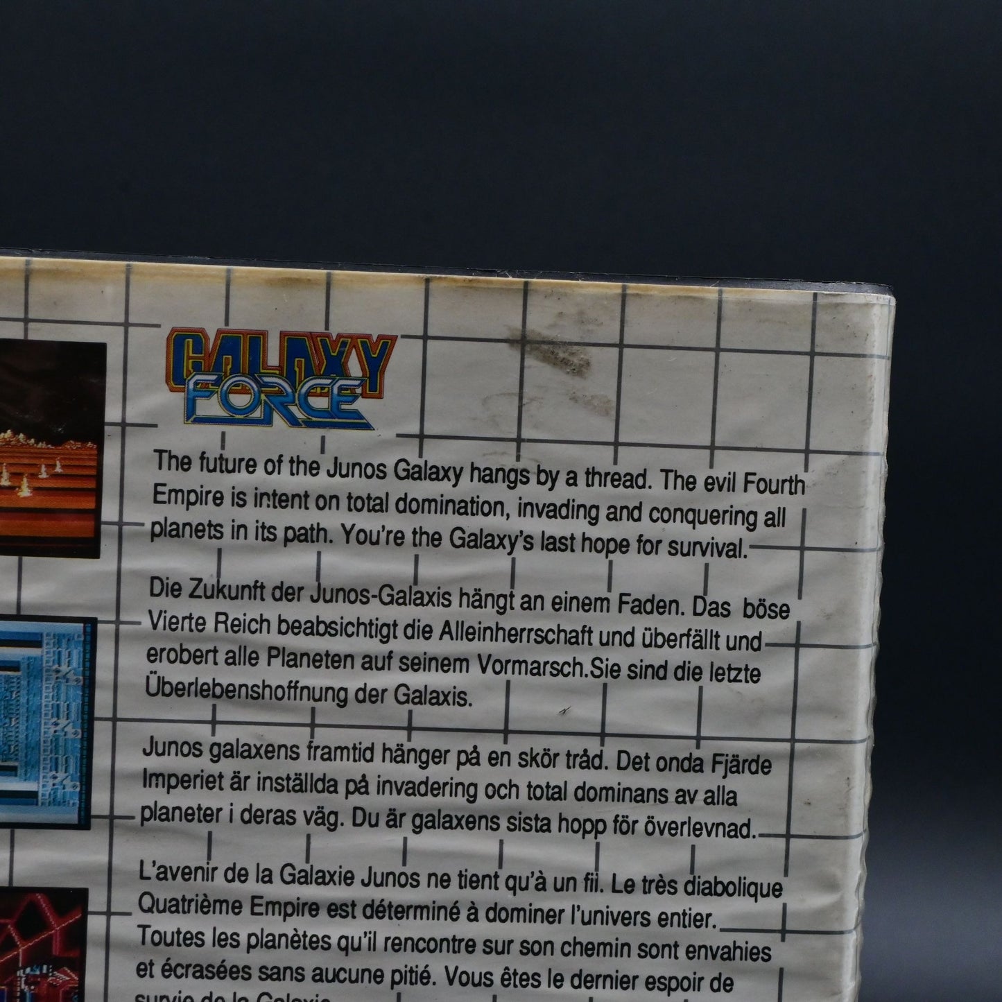 Sega Master System Galaxy Force Arcade Game Box