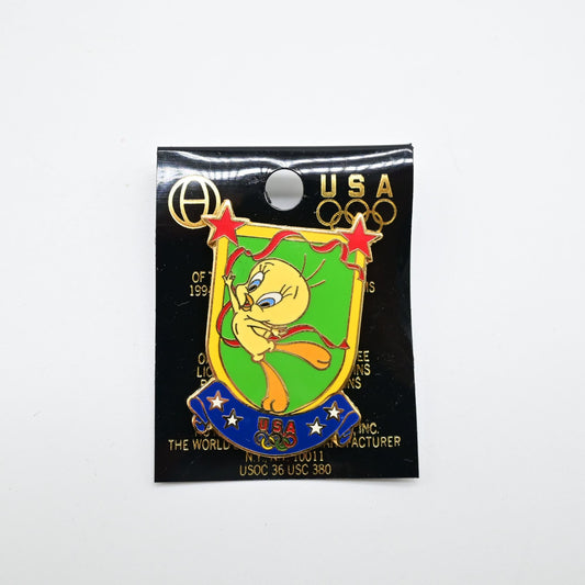 Vintage Looney Tunes Tweety Bird USA Olympic Pin