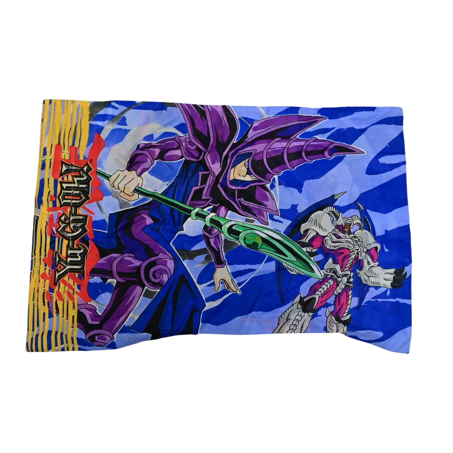 Yugioh Dark Magician/Summoned Skull Dual Sided Standard Pillow Case Vintage 1996