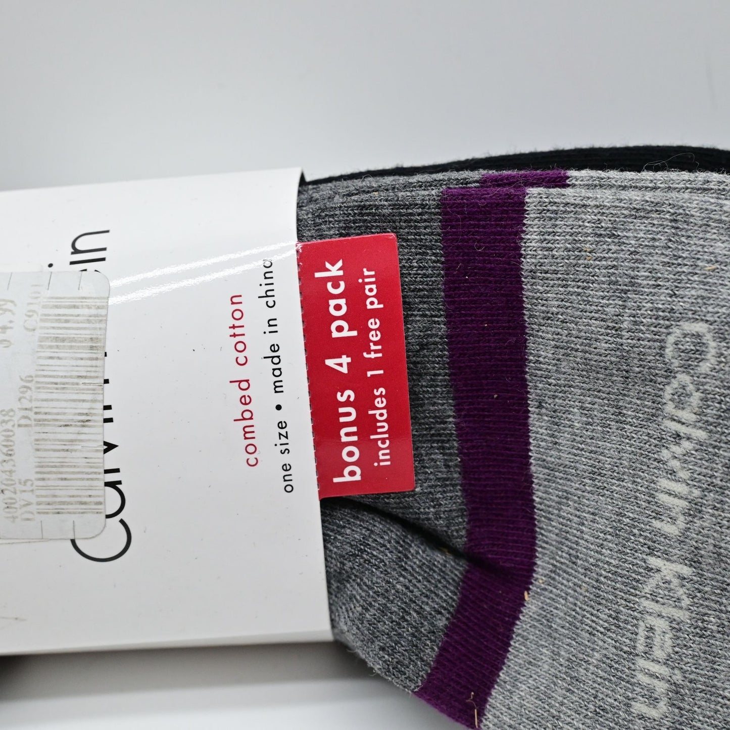 Calvin Klein Men’s Black Long Crew Socks 4 Pack Bran New Multicolor