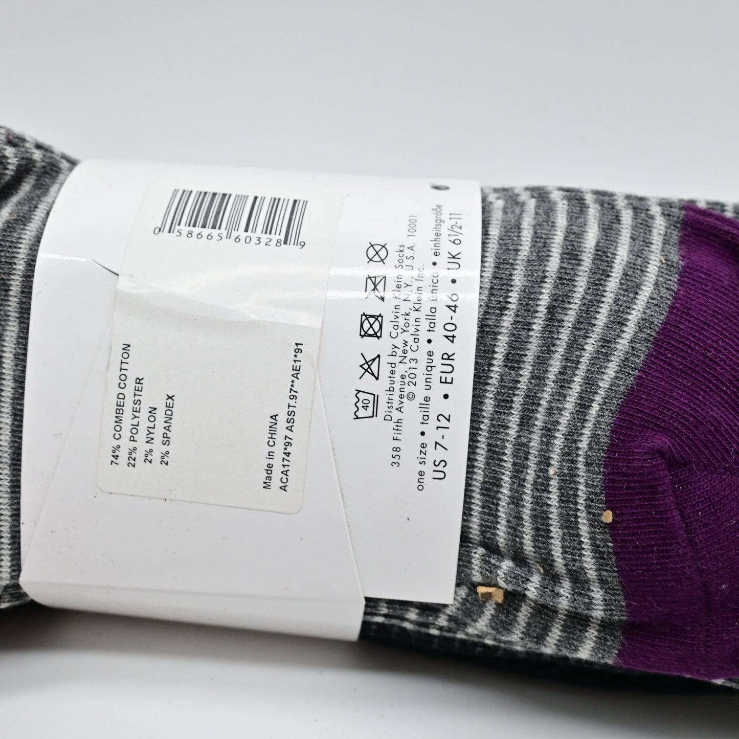 Calvin Klein Men’s Black Long Crew Socks 4 Pack Bran New Multicolor