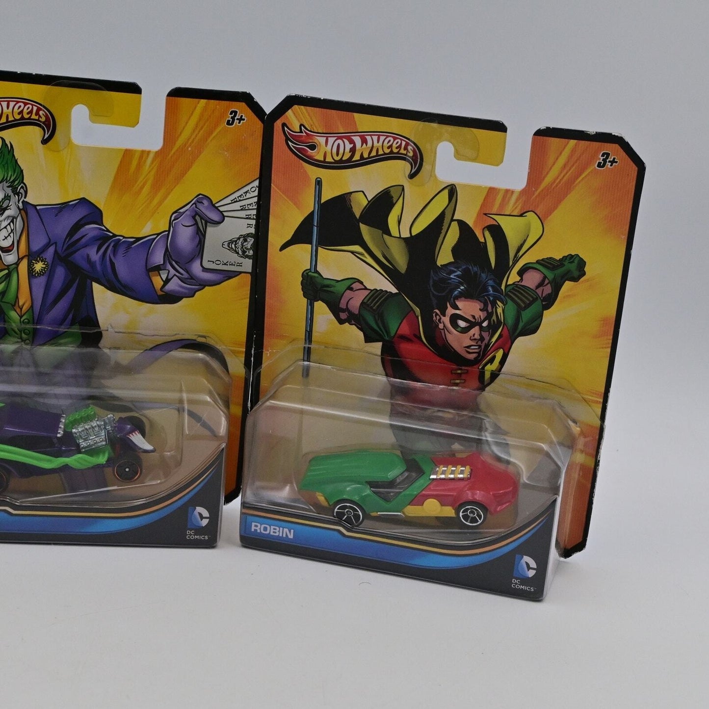 Hot Wheels DC Comics Batman, The Joker, & Robin Bundle Of 3