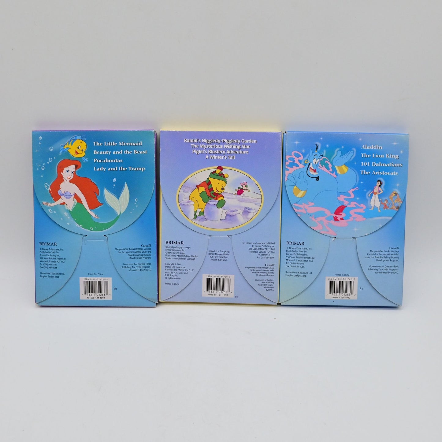 Vintage 2001 Disney Pocket Size Books Bundle Of 3 By Brimar