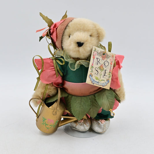 Muffy Vanderbear Rose Vintage 1993 Bear W/ Stand Stuffed Plush