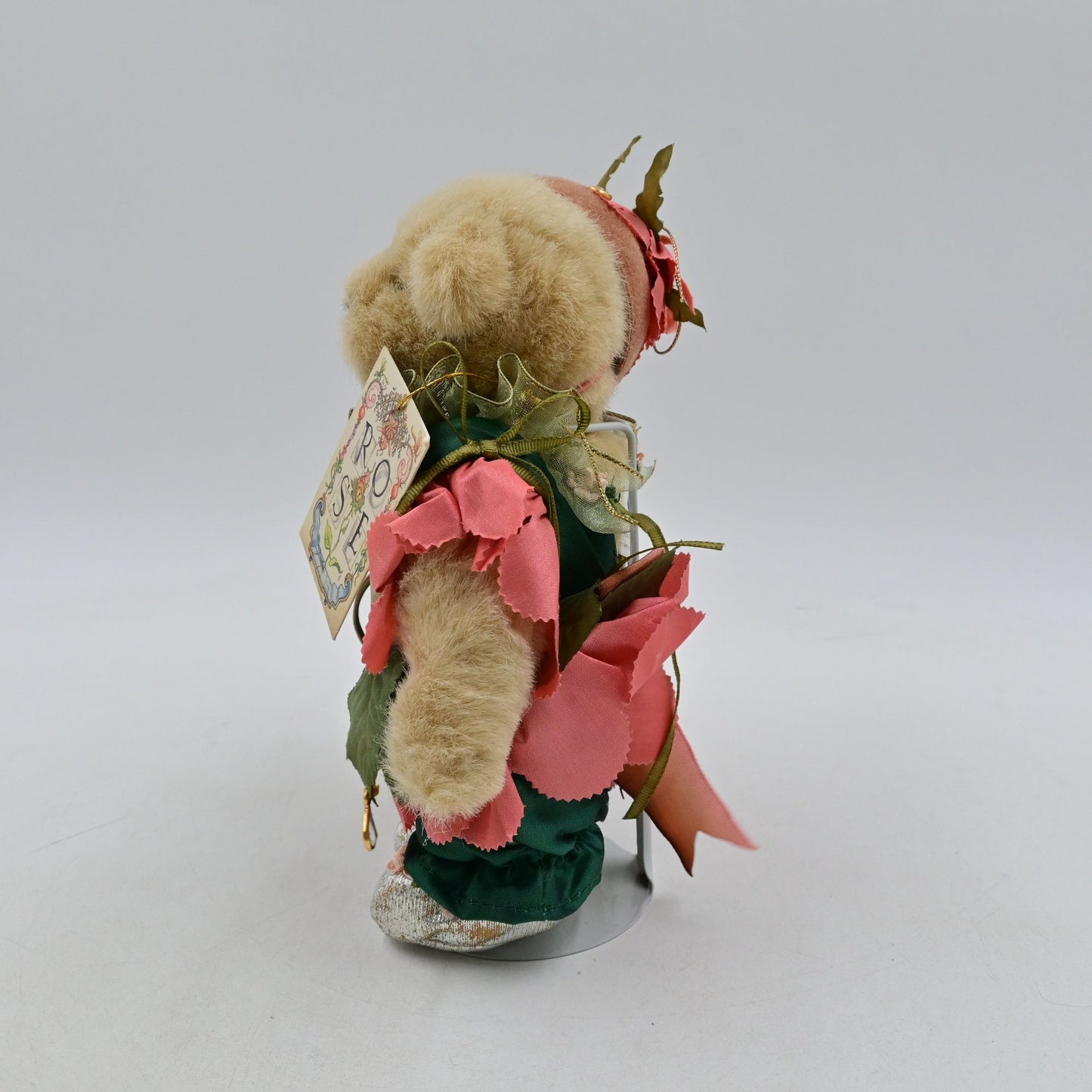 Muffy Vanderbear Rose Vintage 1993 Bear W/ Stand Stuffed Plush