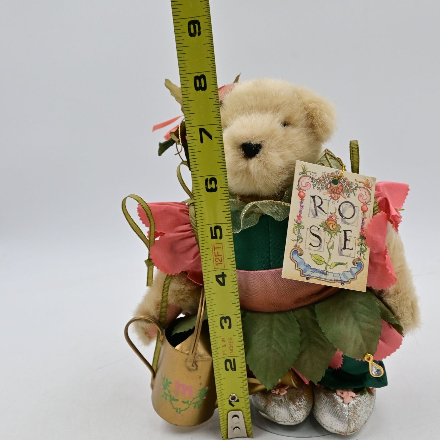 Muffy Vanderbear Rose Vintage 1993 Bear W/ Stand Stuffed Plush