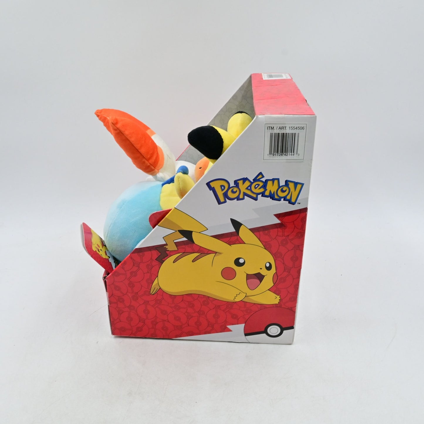 Pokemon Galar Region Starter Plush 4 Pack Scorbunny, Grookey, Sobble, Pikachu