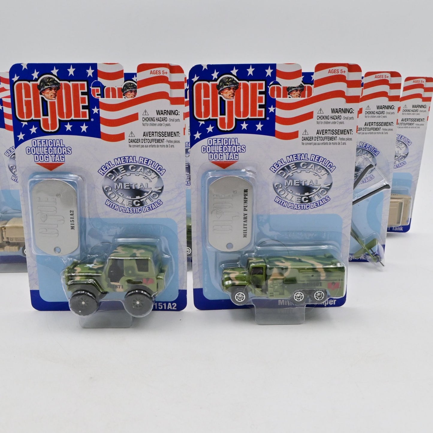 G.I. Joe Official Metal Collectors Vehicles With Dog Tag - Complete Set Of 10