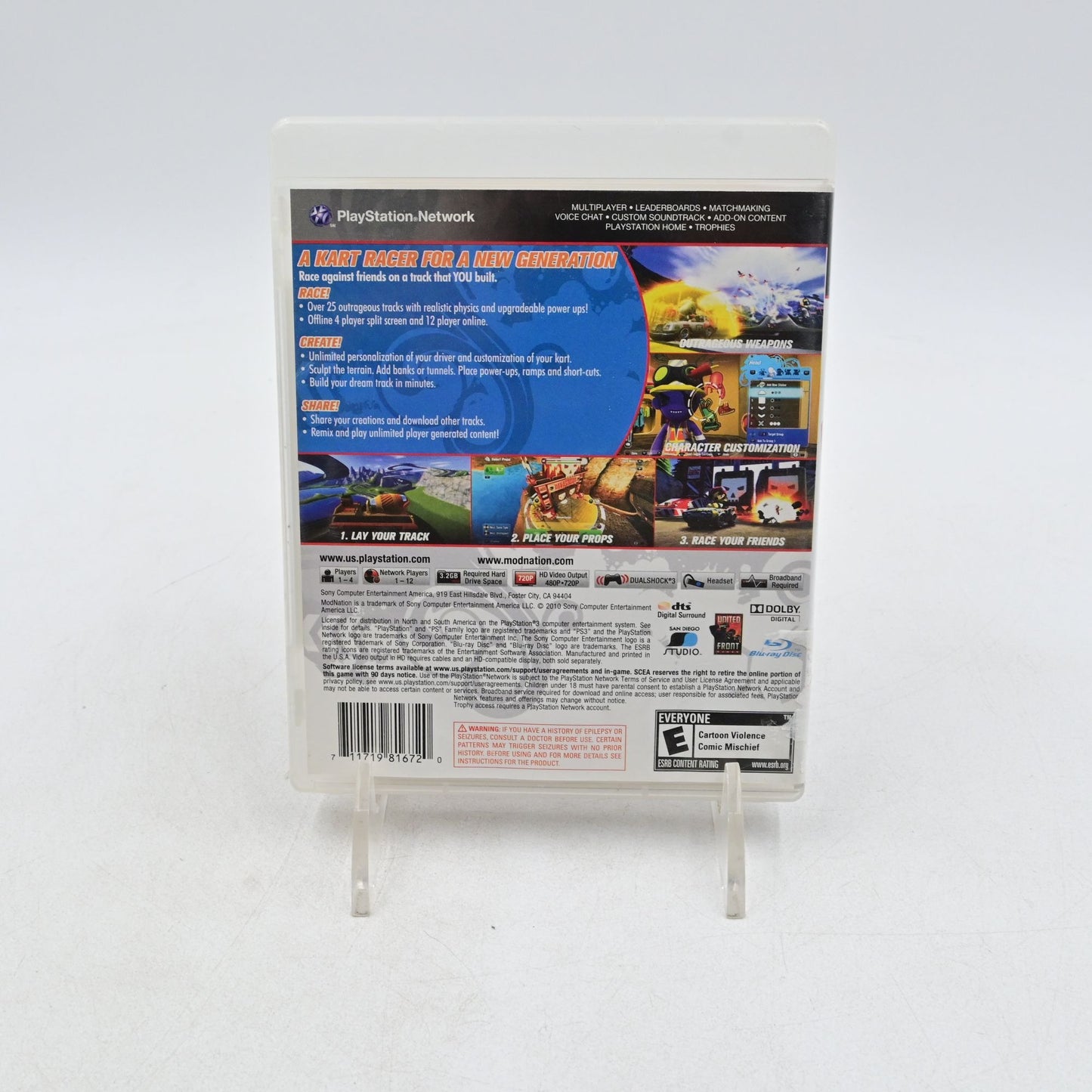 Mod Nation Racers PS3 PlayStation 3 Video Game CIB