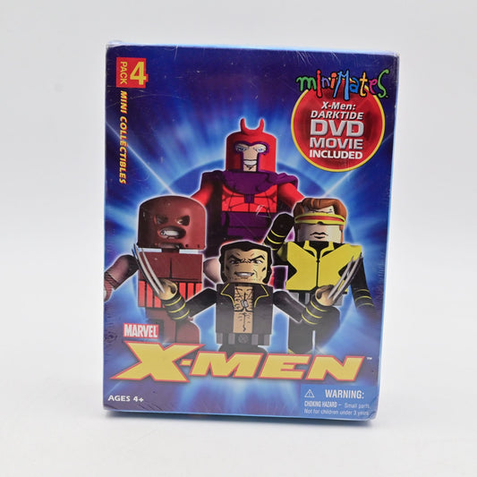Marvel X-Men Minimates Pack 4 Figures & X-Men Darktide DVD Movie New