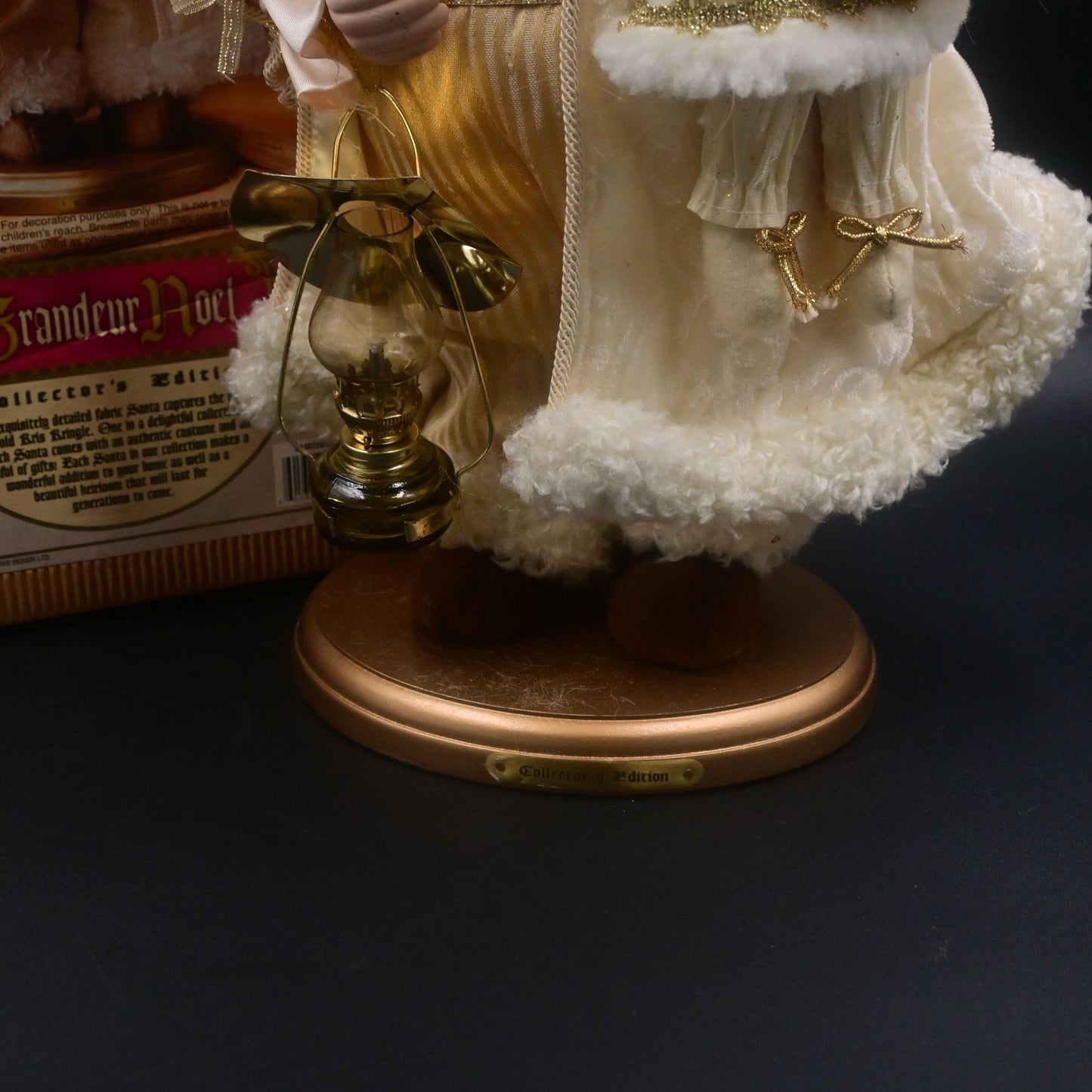 16" Fabric Santa in White Grandeur Noel Collector's Edition Christmas w Box