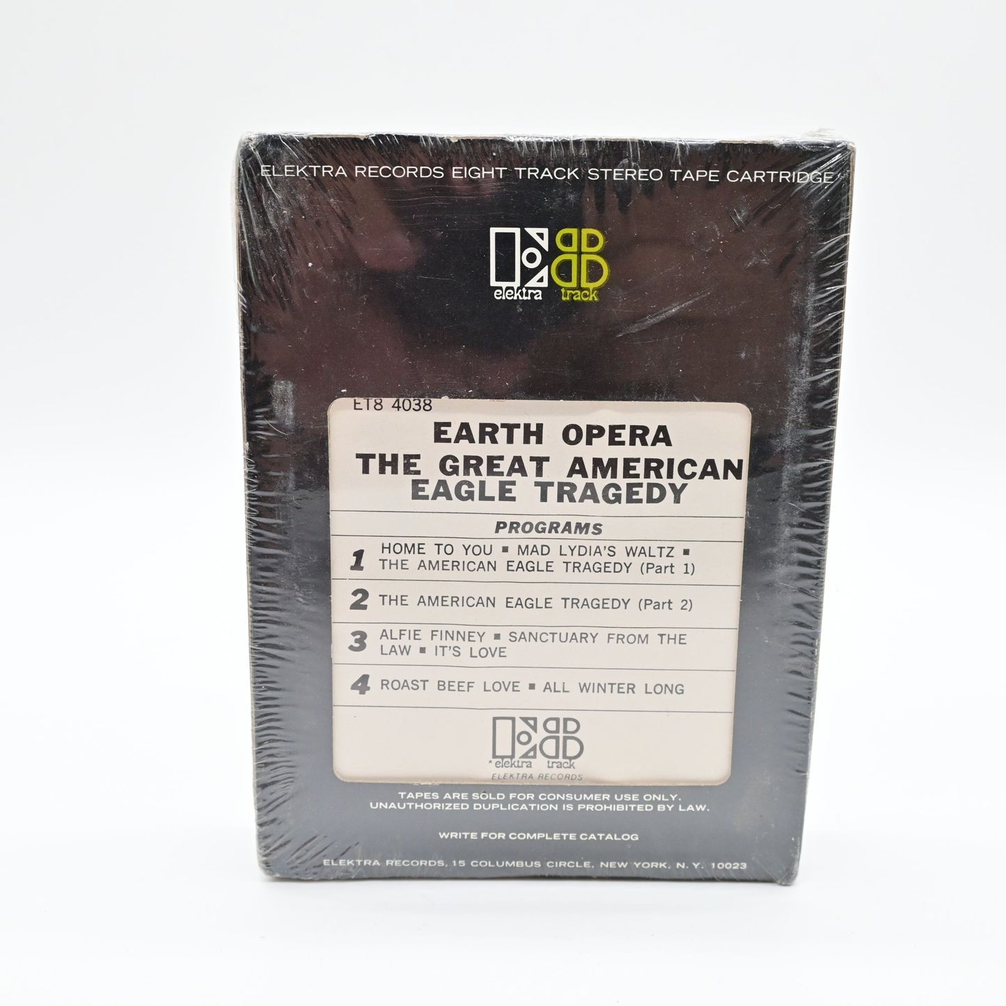 Earth Opera The Great American Eagle Tragedy 8-Track Tape Sealed NOS