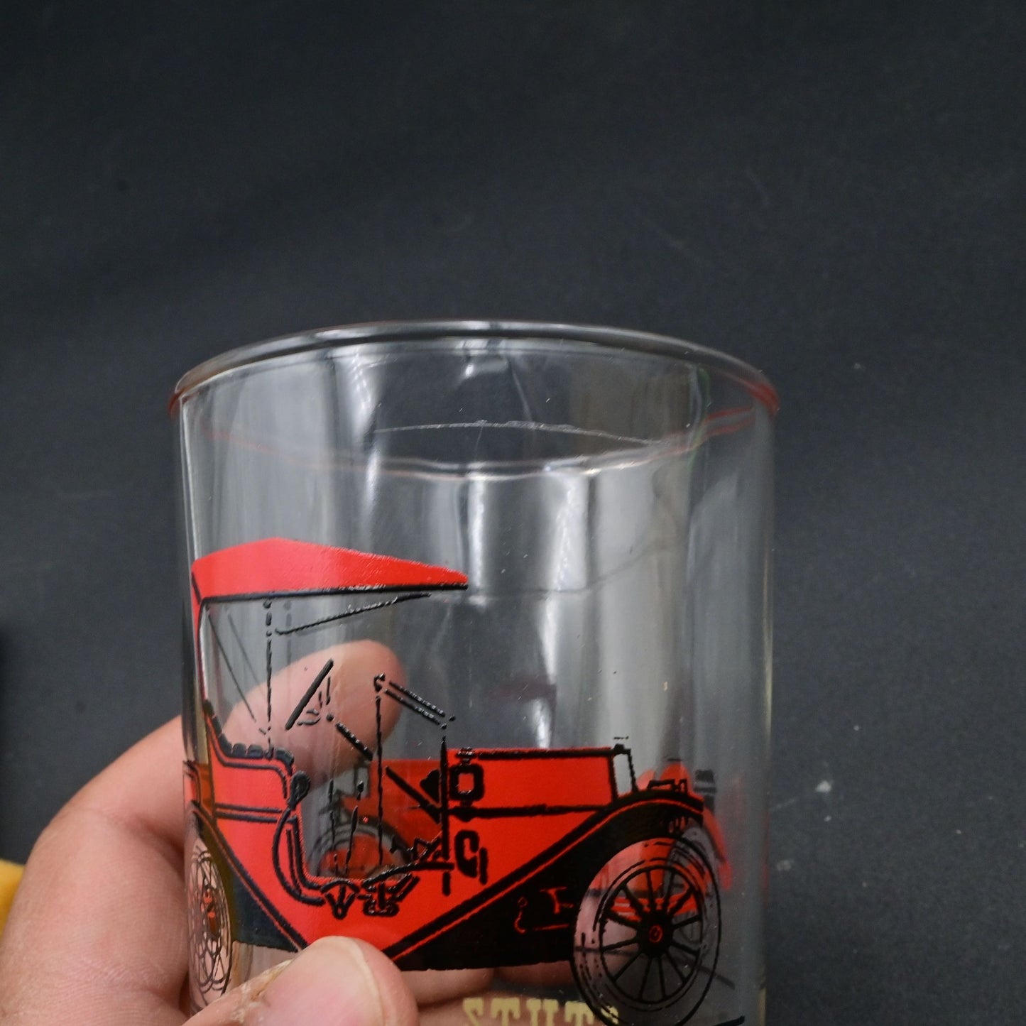 Vintage Hazel Atlas Antique Auto Car Drinking Glasses Set Of 6