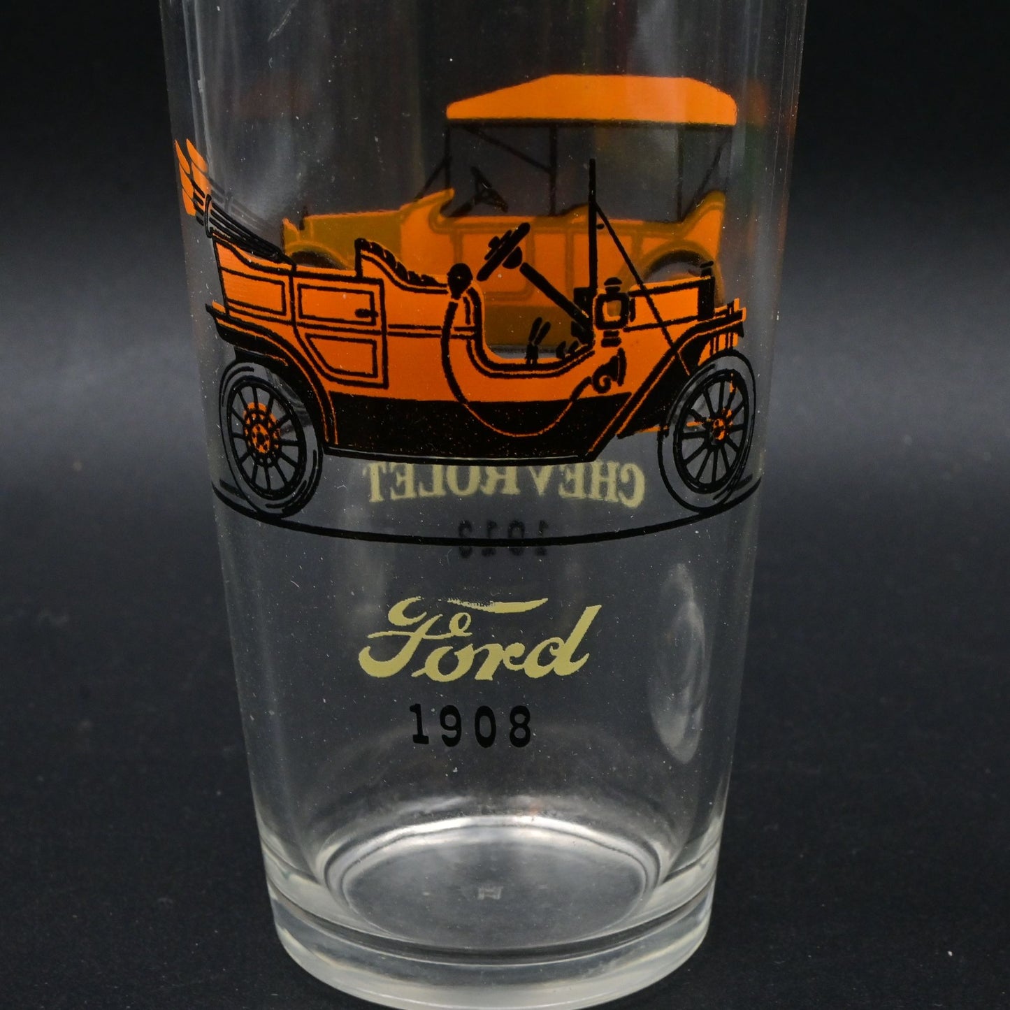 Vintage Hazel Atlas Antique Auto Car Drinking Glasses Set Of 6