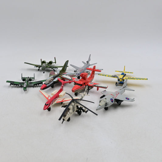 Matchbox, Maisto, Mattel Diecast Plane Lot Of 9
