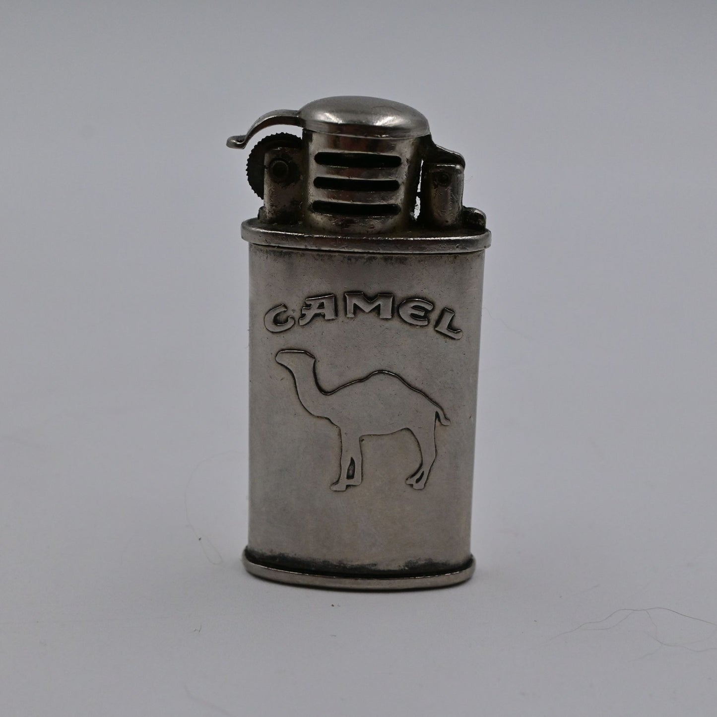 Vintage Camel Metal Cigarette Lighter With Engraved Camel Design