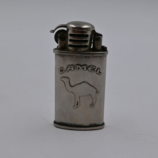 Vintage Camel Metal Cigarette Lighter With Engraved Camel Design