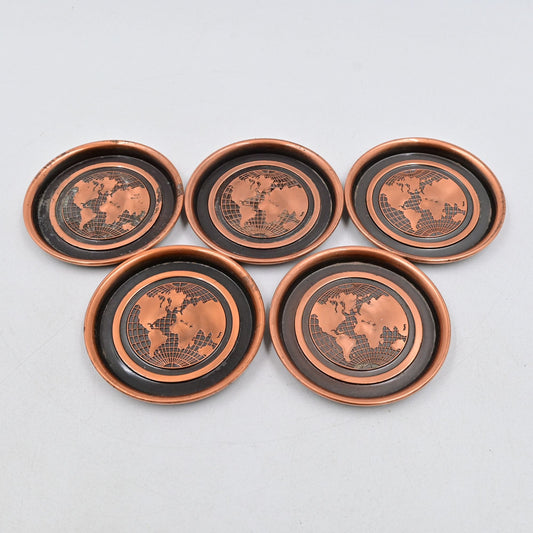 Hyde Park World Coasters Bronze Tone Round Vintage
