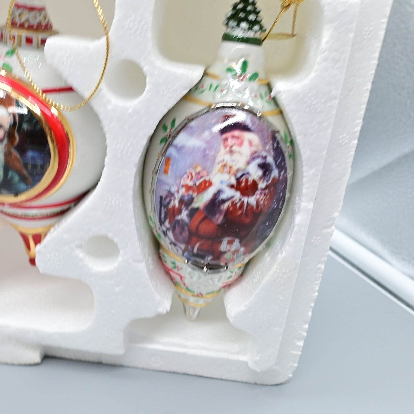 The Bradford Exchange Santa Millennial Heirloom Porcelain Ornament Fourth Issue