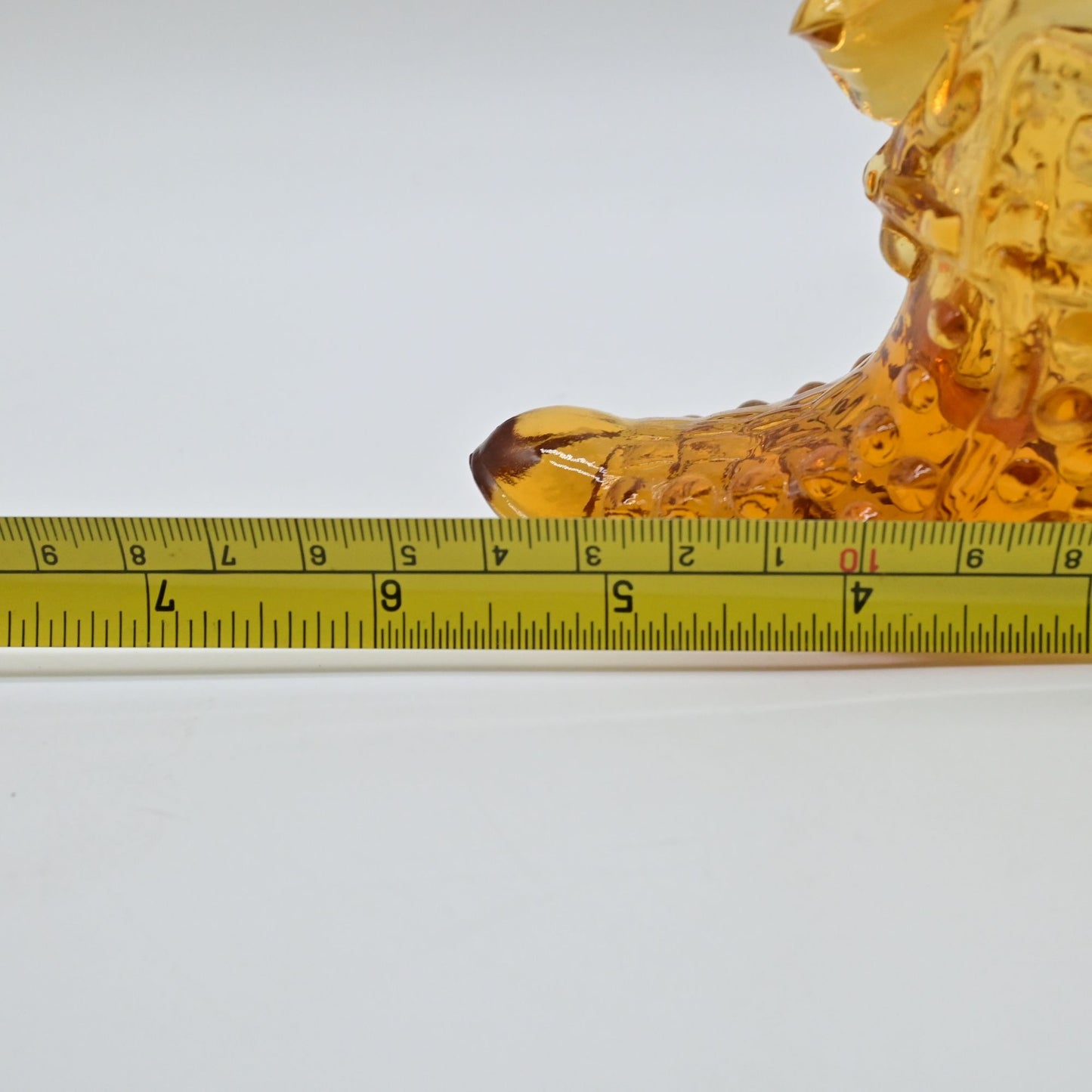 Vintage Fenton Yellow Amber Glass Hobnail Cat Head Shoe