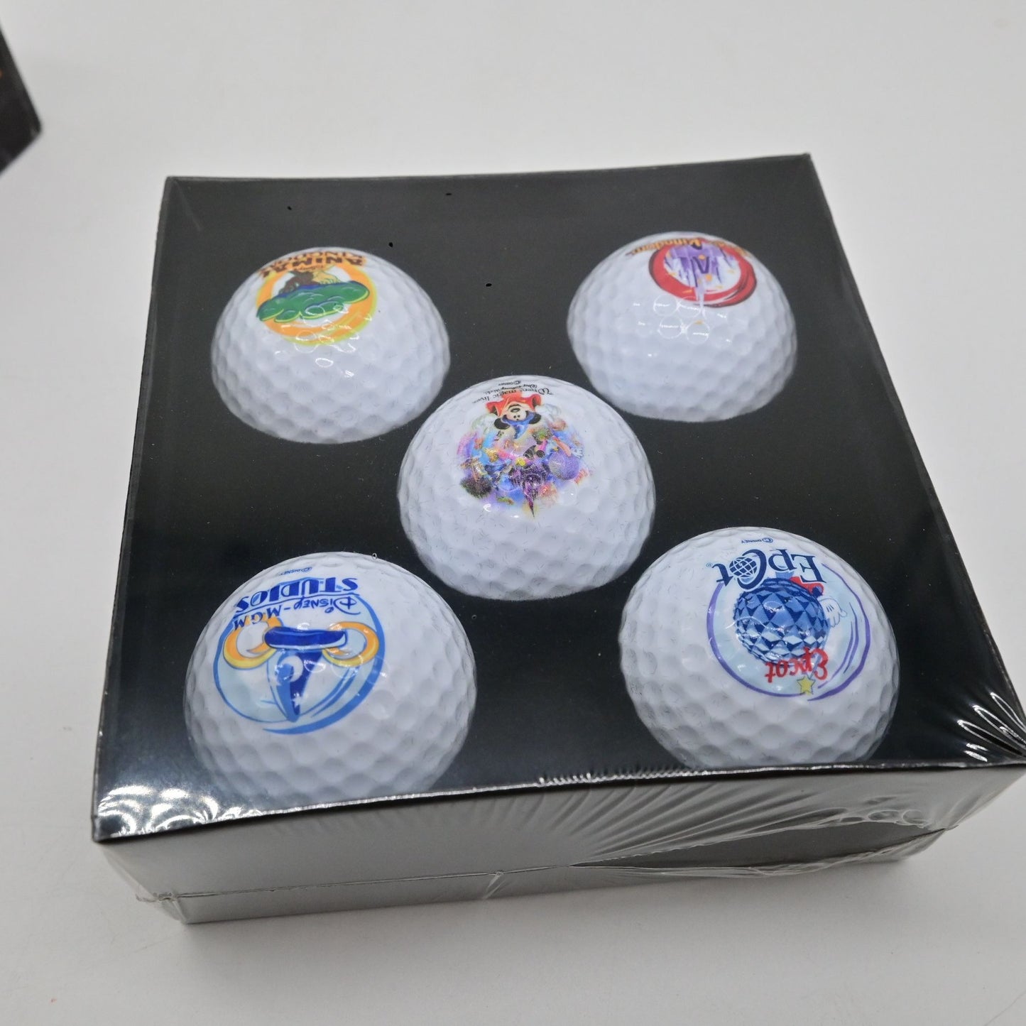 Disney World MGM Studios Epcot Animal Kingdom Golf Ball Set Of 5