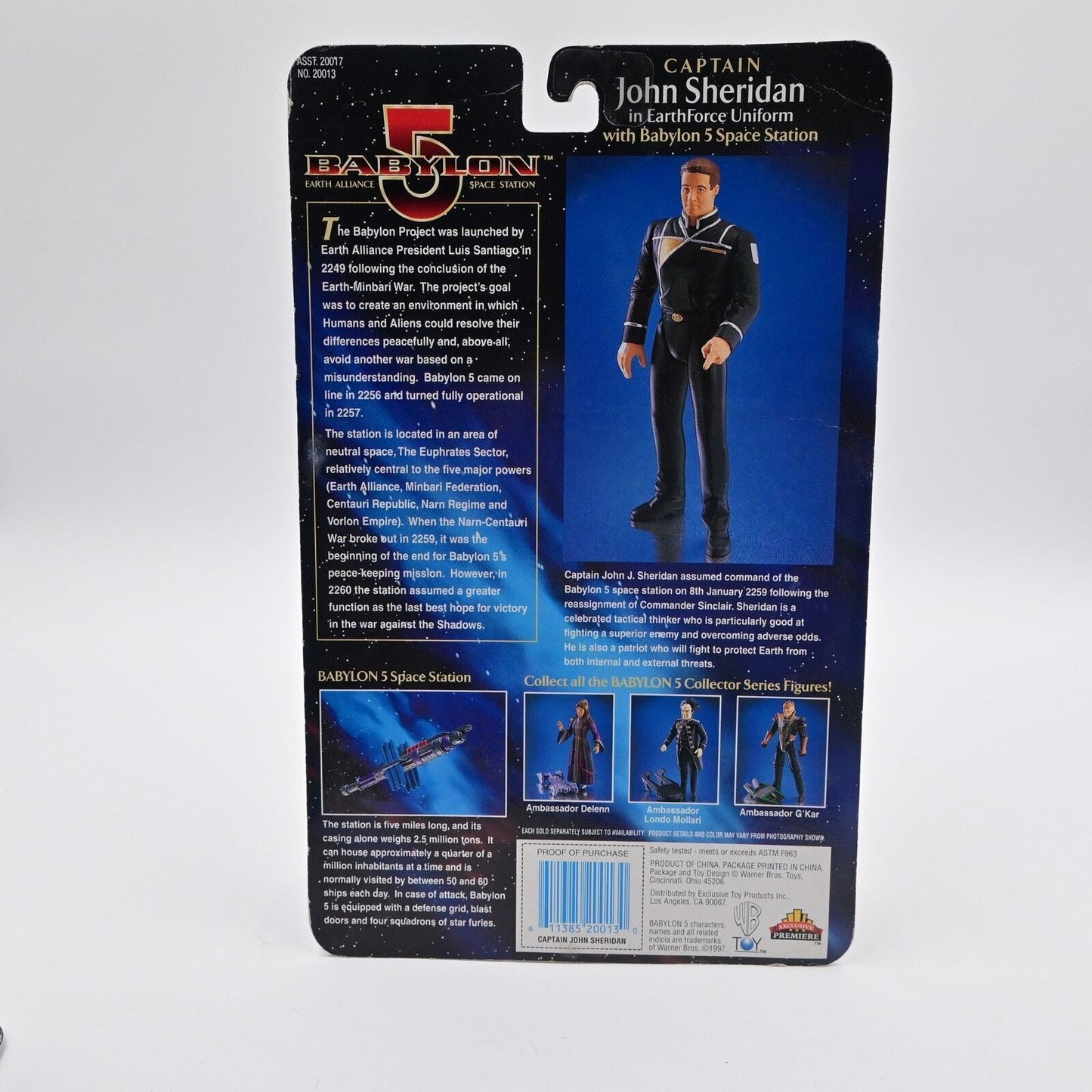 Babylon 5 Captain John Sheridan Action Figure Vintage 1997