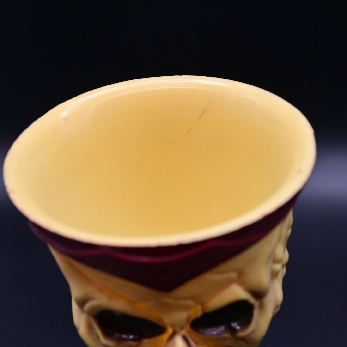 Halloween Skull Goblet Set Of 4 Skeleton Hand Design 7.5" Tall Plastic Cups