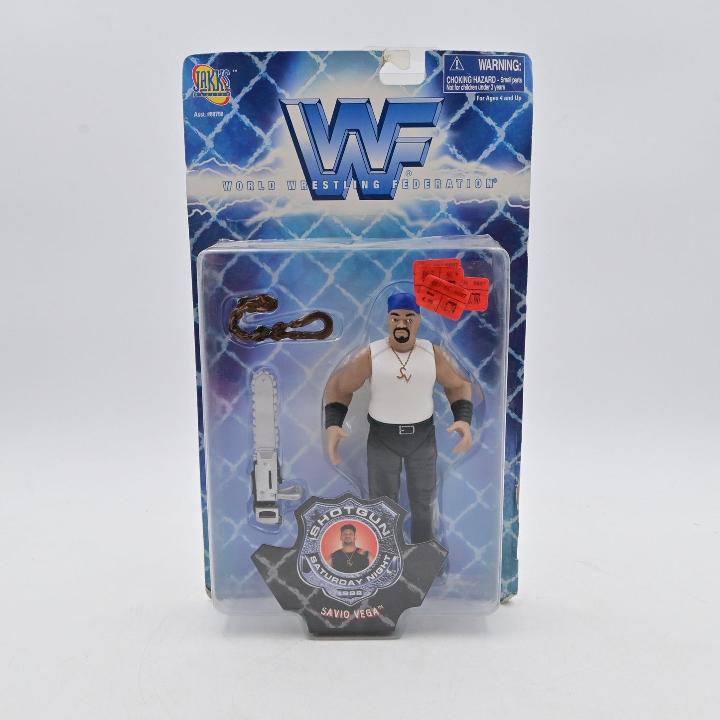 Vintage 1998 WWF Savio Vega Shotgun Saturday Night Wrestling Jakks Pacific