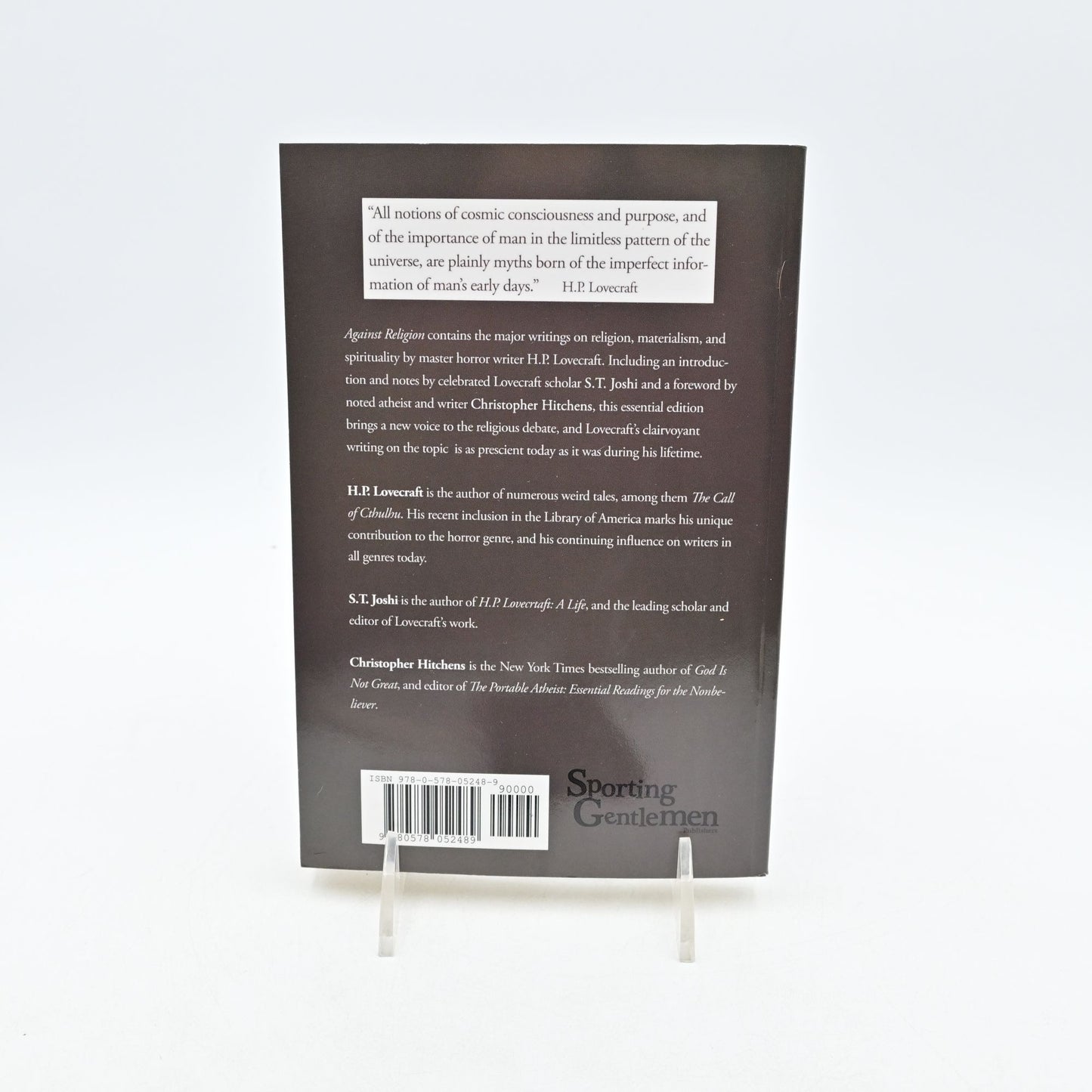 Against Religion H.P. Lovecraft Paperback Book