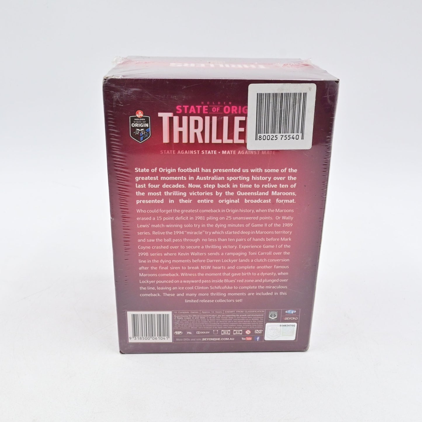 NRL State Of Origin - Thrillers - Queensland Maroons DVD, 2015, 5-Disc Set