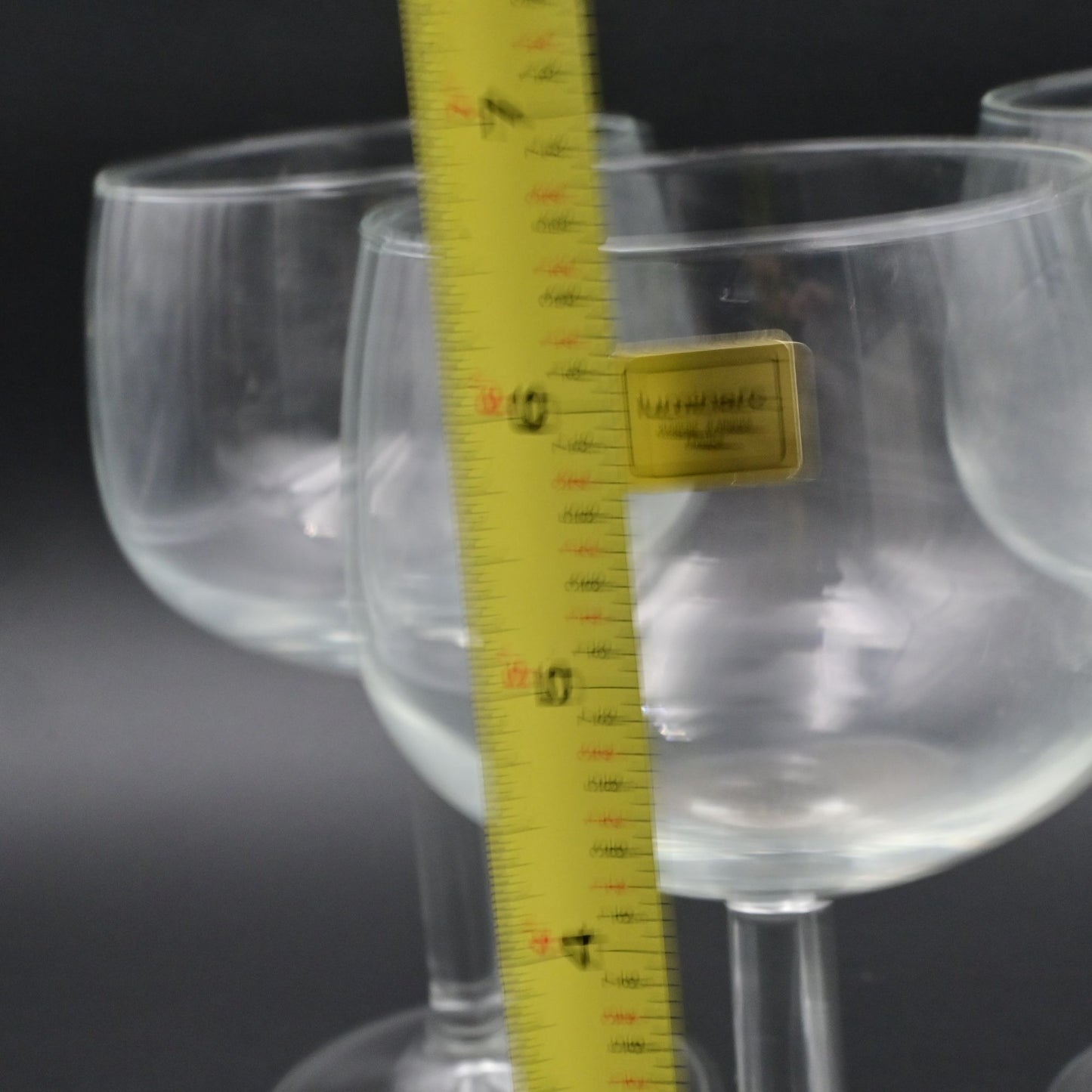 Luminare France Wine Glasses Clear Crystal Stemmed Set Of 5