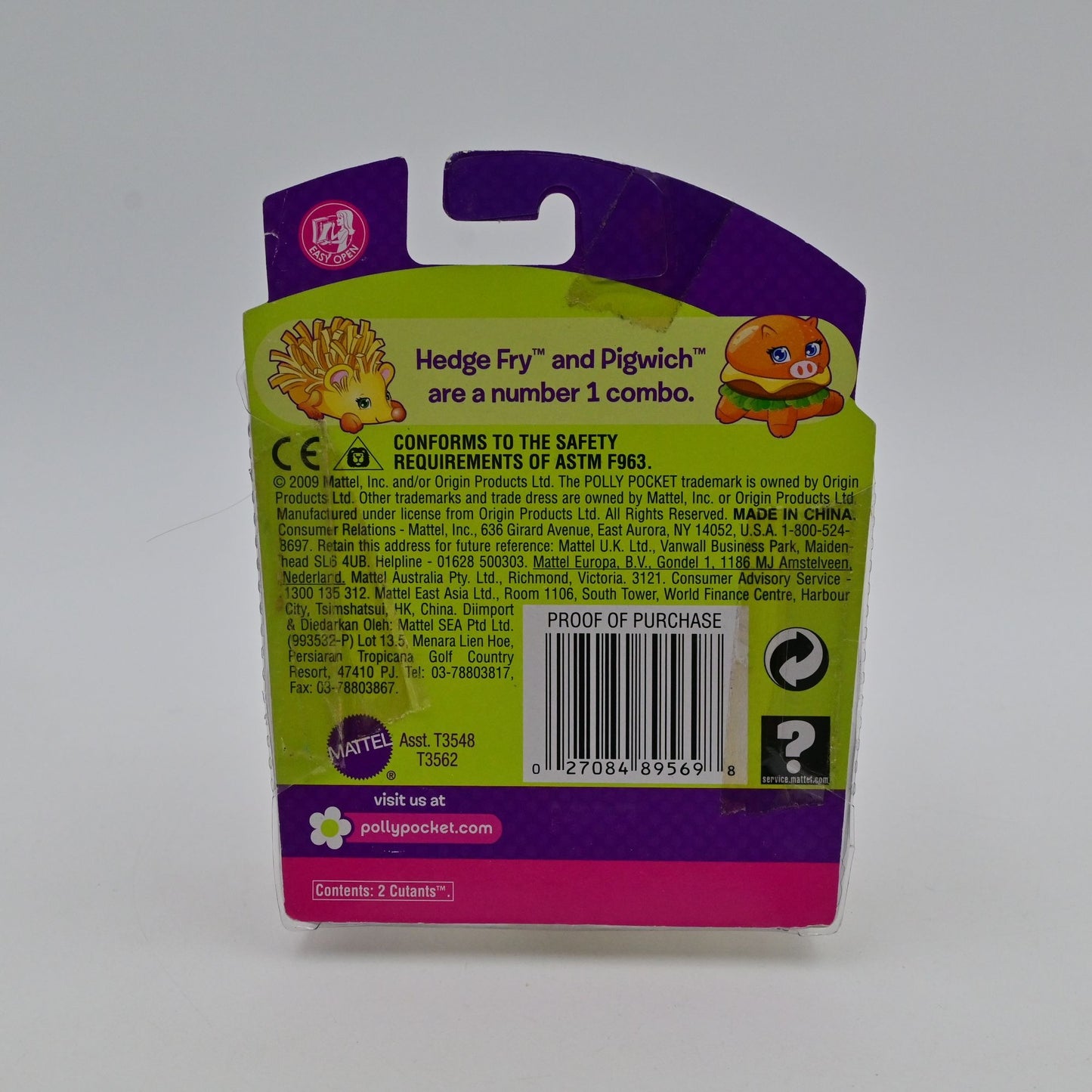 Polly Pocket Hedge Fry & Pigwich Figures