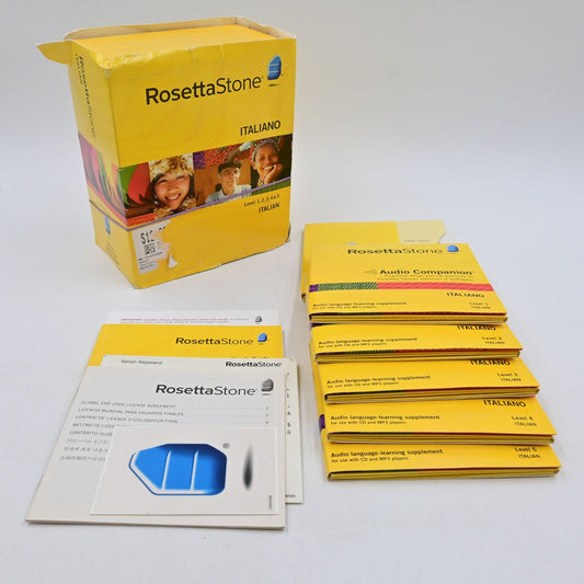 Rosetta Stone Italiano Version 4 Level 1-5 1, 2, 3, 4, 5 Learn Italian