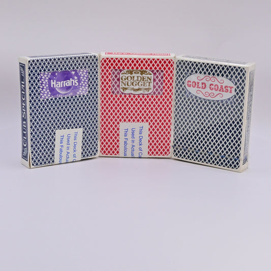 Las Vegas Gold Coast, Golden Nugget, Harrah's Casino Played Playing Cards