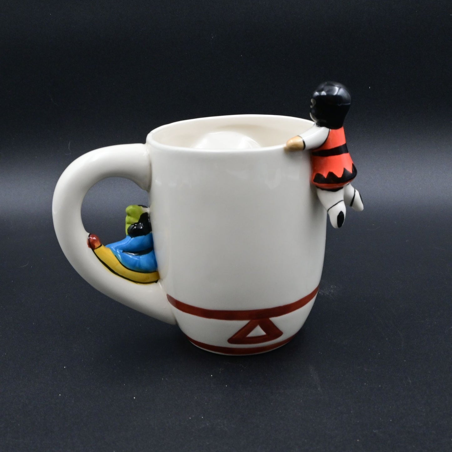 2014 Storyteller Pottery Mug Coffee Cup 3D People