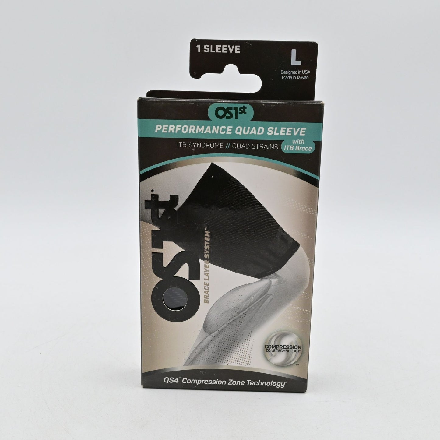 OS1st Size L Quad Performance Compression Sleeve QS4 Quad Strains ITB Brace