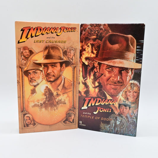Indiana Jones & The Last Crusade And The Temple Of Doom VHS Lot