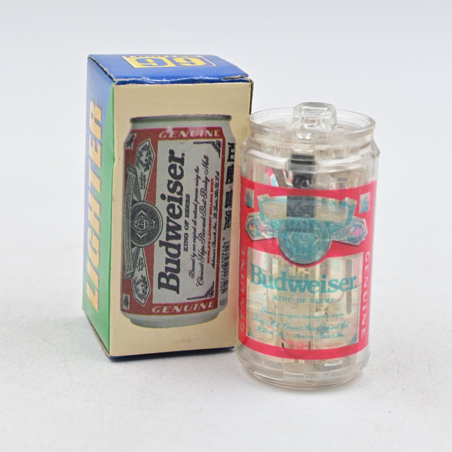 Budweiser Beer Can Lighter W/ Original Box See Through