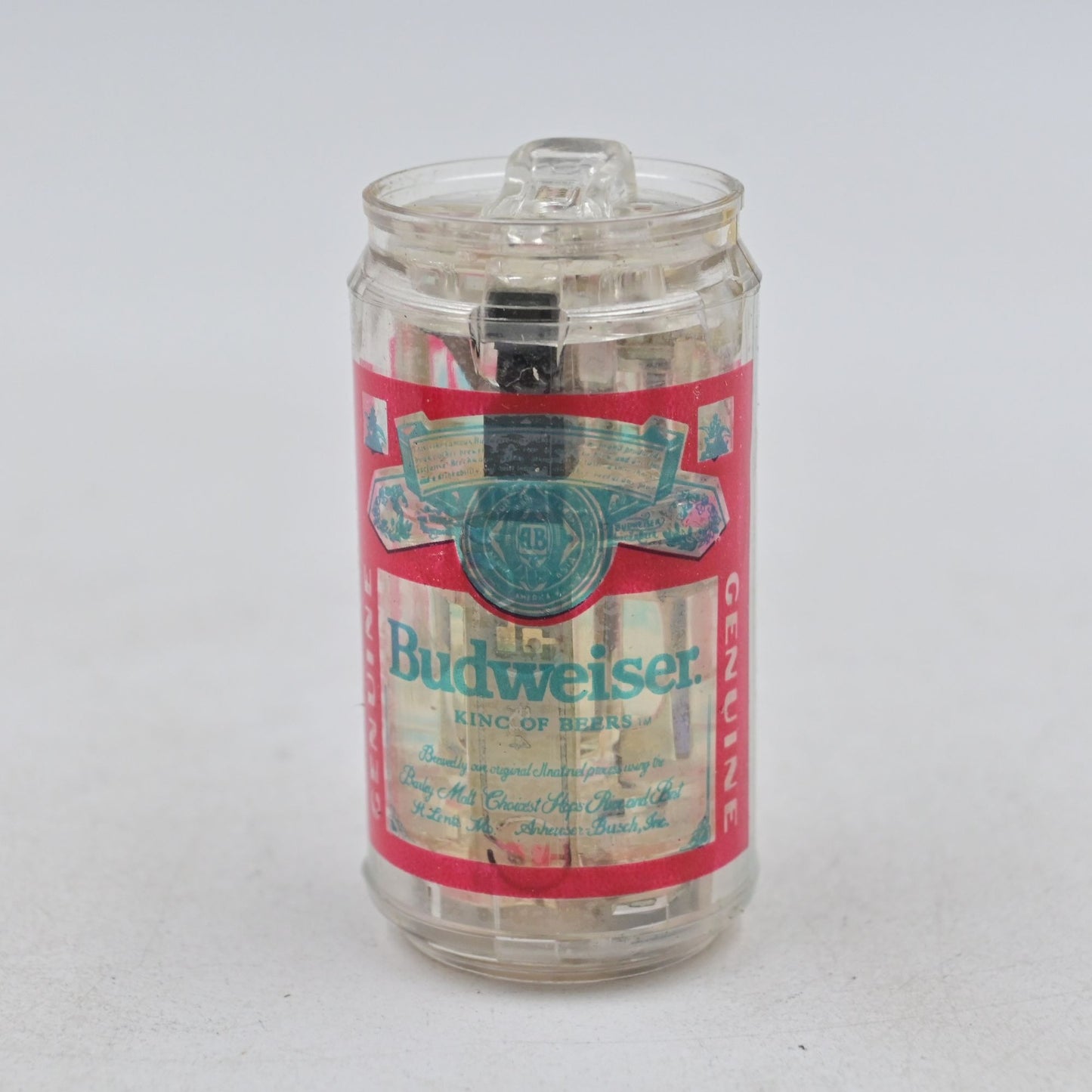 Budweiser Beer Can Lighter W/ Original Box See Through
