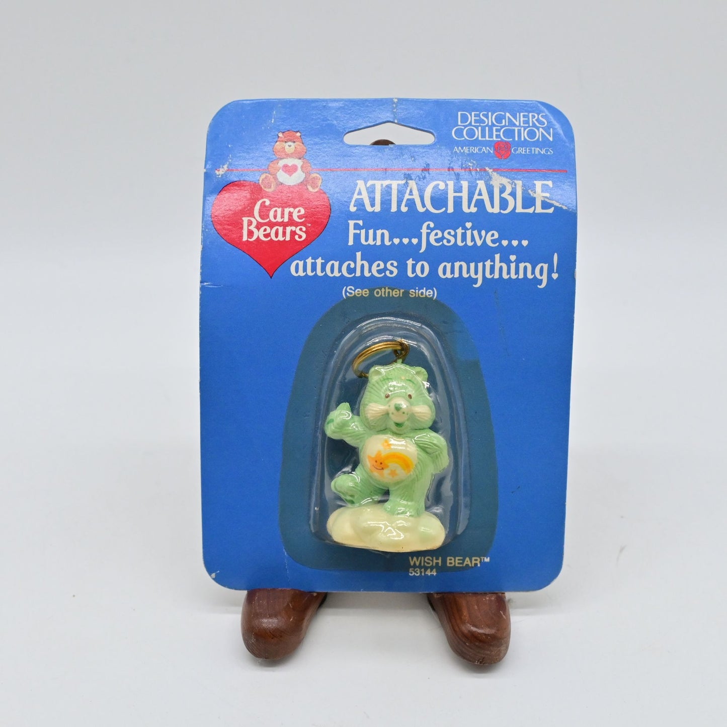 Care Bears Attachable Wish Bear American Greetings Vintage Keychain