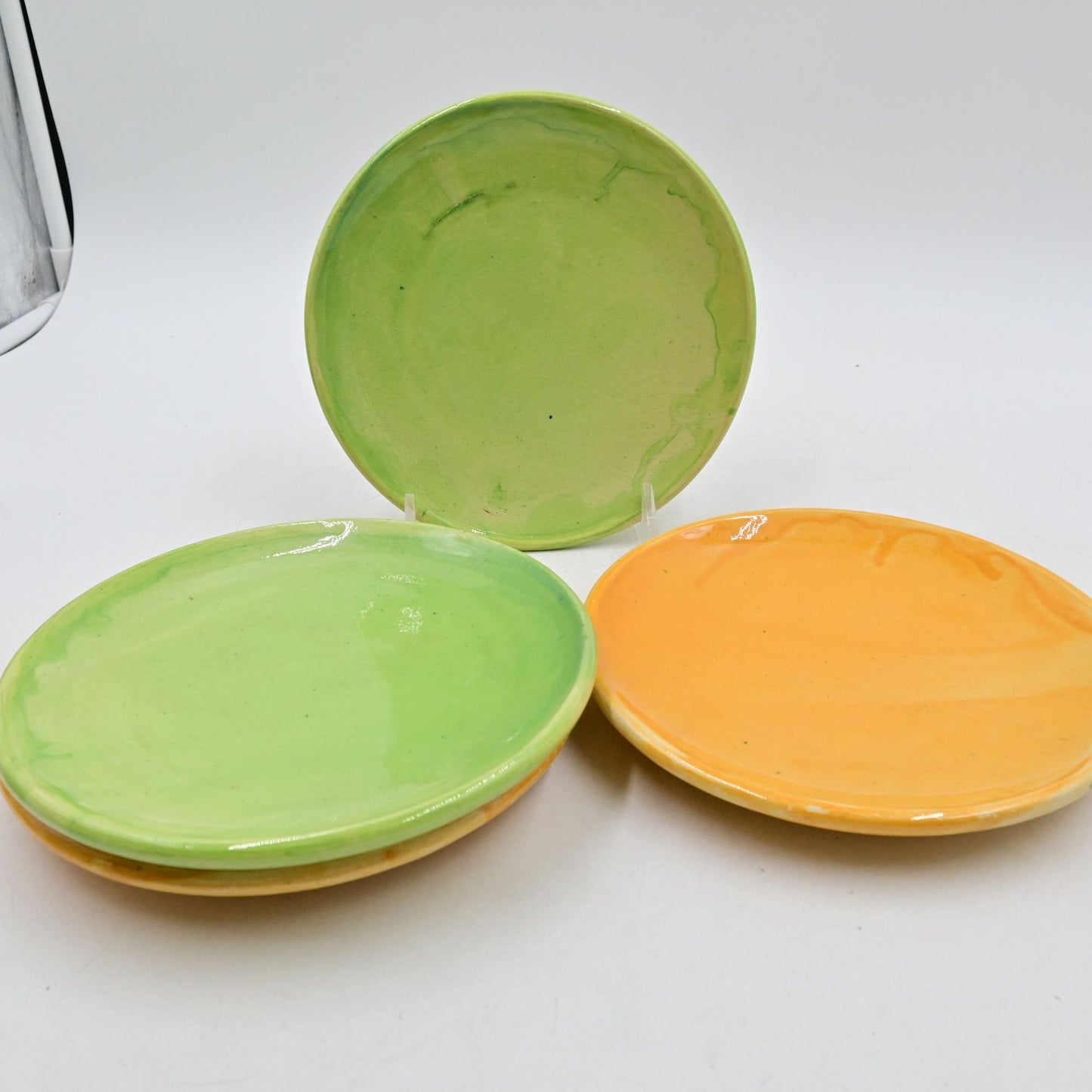 Romancing Provence Douce 10 3/4" Dinner Plates Green & Yellow Bundle Of 4