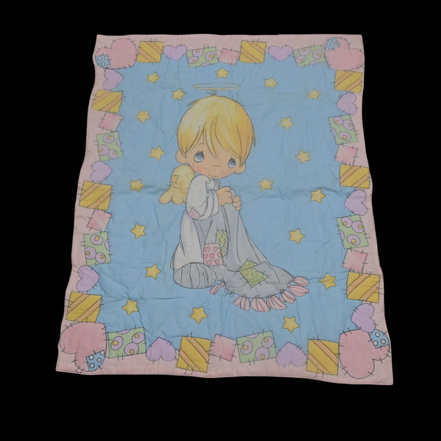 Precious Moments Nursery Baby Blanket Angel Hand Made