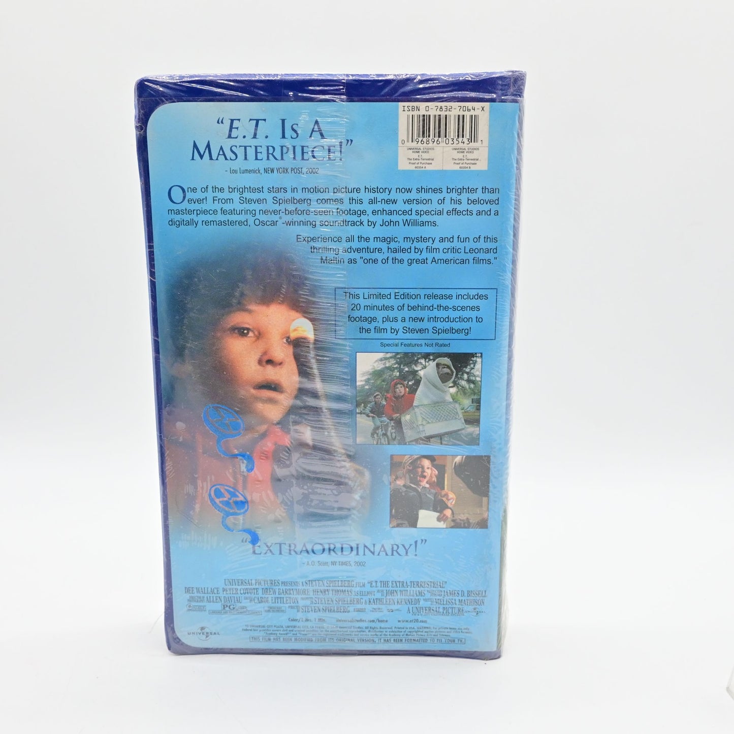 ET VHS Clamshell Case Movie 1996 Vintage Brand New Sealed