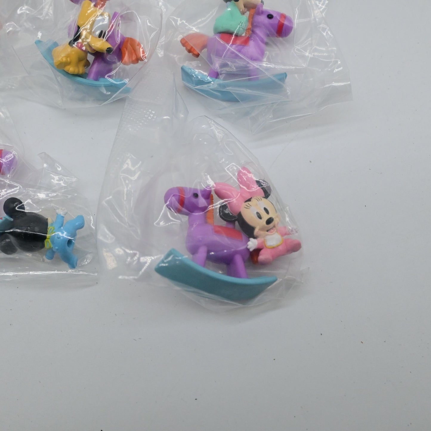 Tomy Disney Mickey & Friends Rocking Horse Toy Miniature Figures Set Of 5
