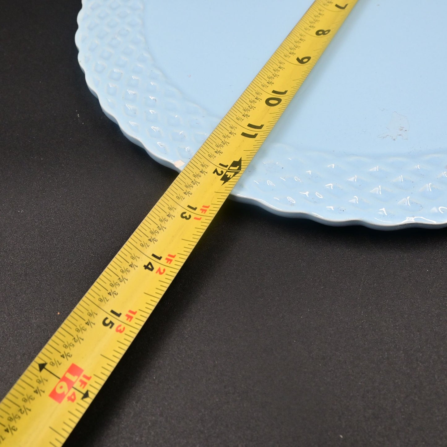 Happy Birthday Cake Covered Cake Plate with Blue Plate Made in Portugal Vintage