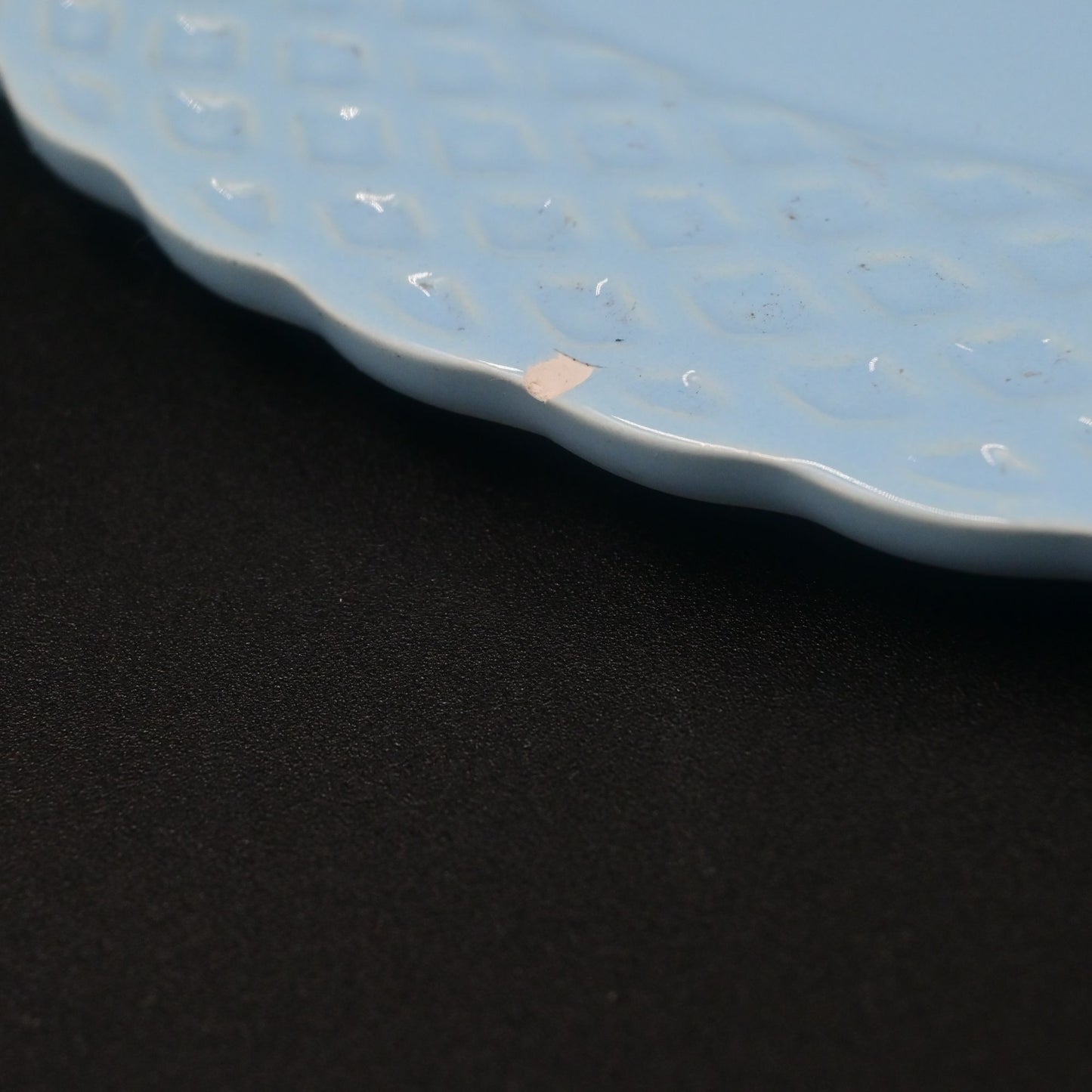 Happy Birthday Cake Covered Cake Plate with Blue Plate Made in Portugal Vintage